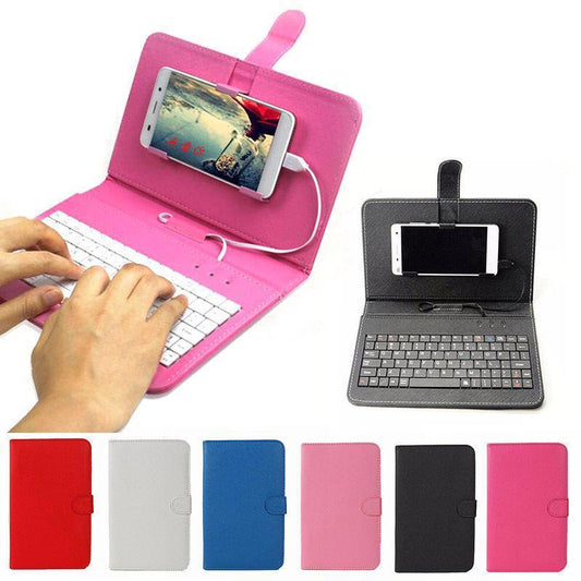 Ultra-Thin Mobile Phone Bluetooth Keyboard Leather Case