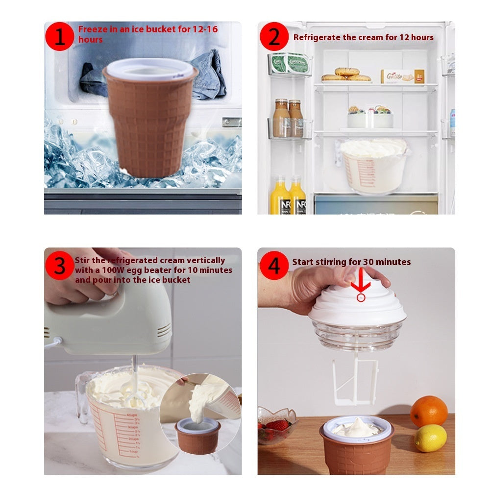 Small DIY Ice Cream Machine Home Creative Automatic Stirring Yogurt Machine