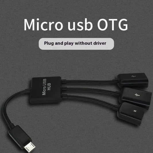 Mobile Phone Connected To USB Drive Keyboard Mouse Connector