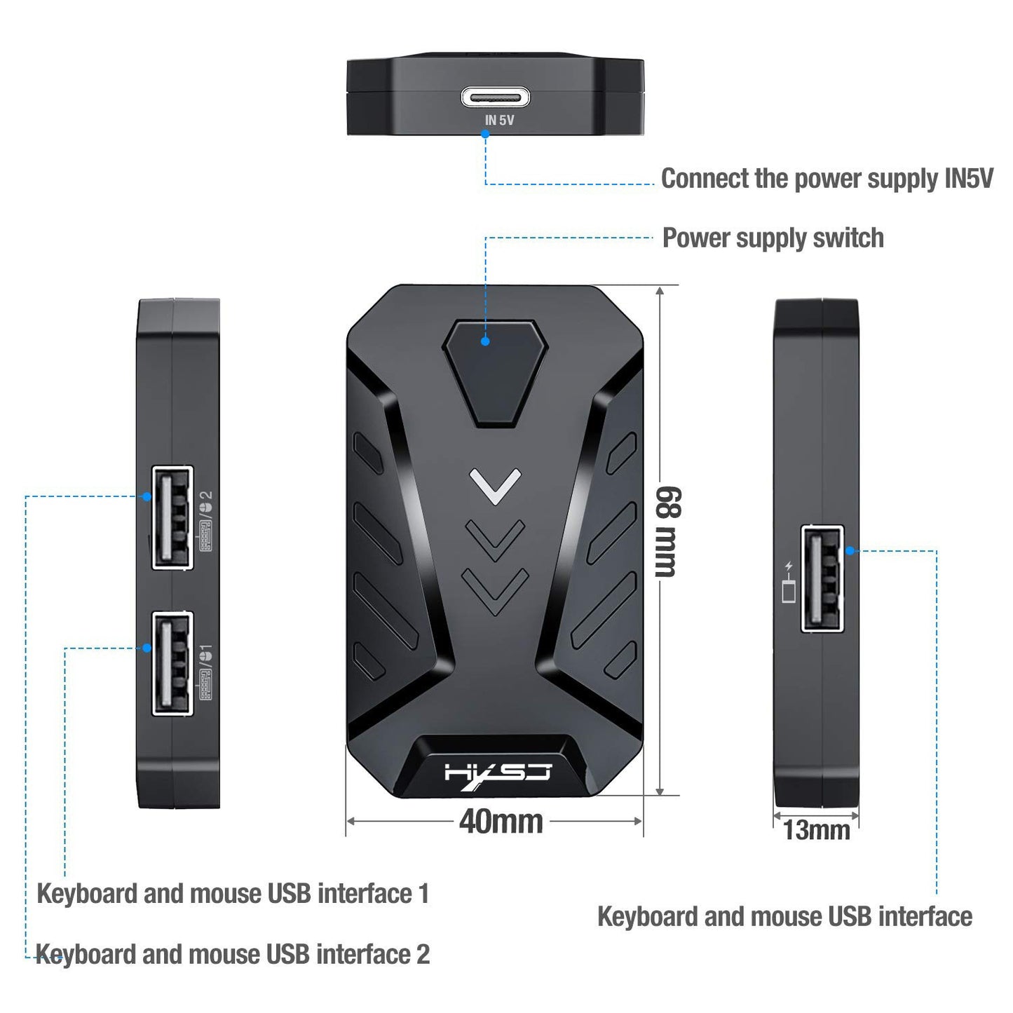 Keyboard Mouse Android Phone Wired Converter Eat Chicken Throne