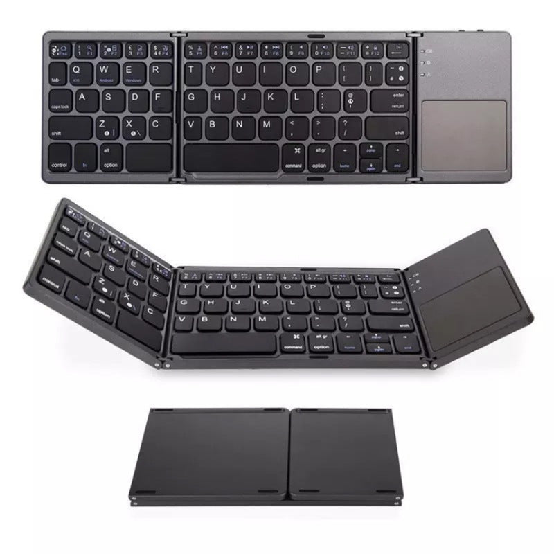 Folding Mini Keyboard Tablet Phone Computer Wireless Foldable Bluetooth Keyboard Multi-Function Button