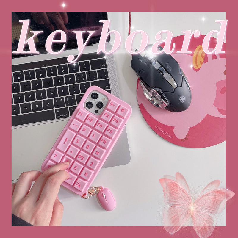 Creative Mouse Keyboard Phone Shell Kneading Silicone